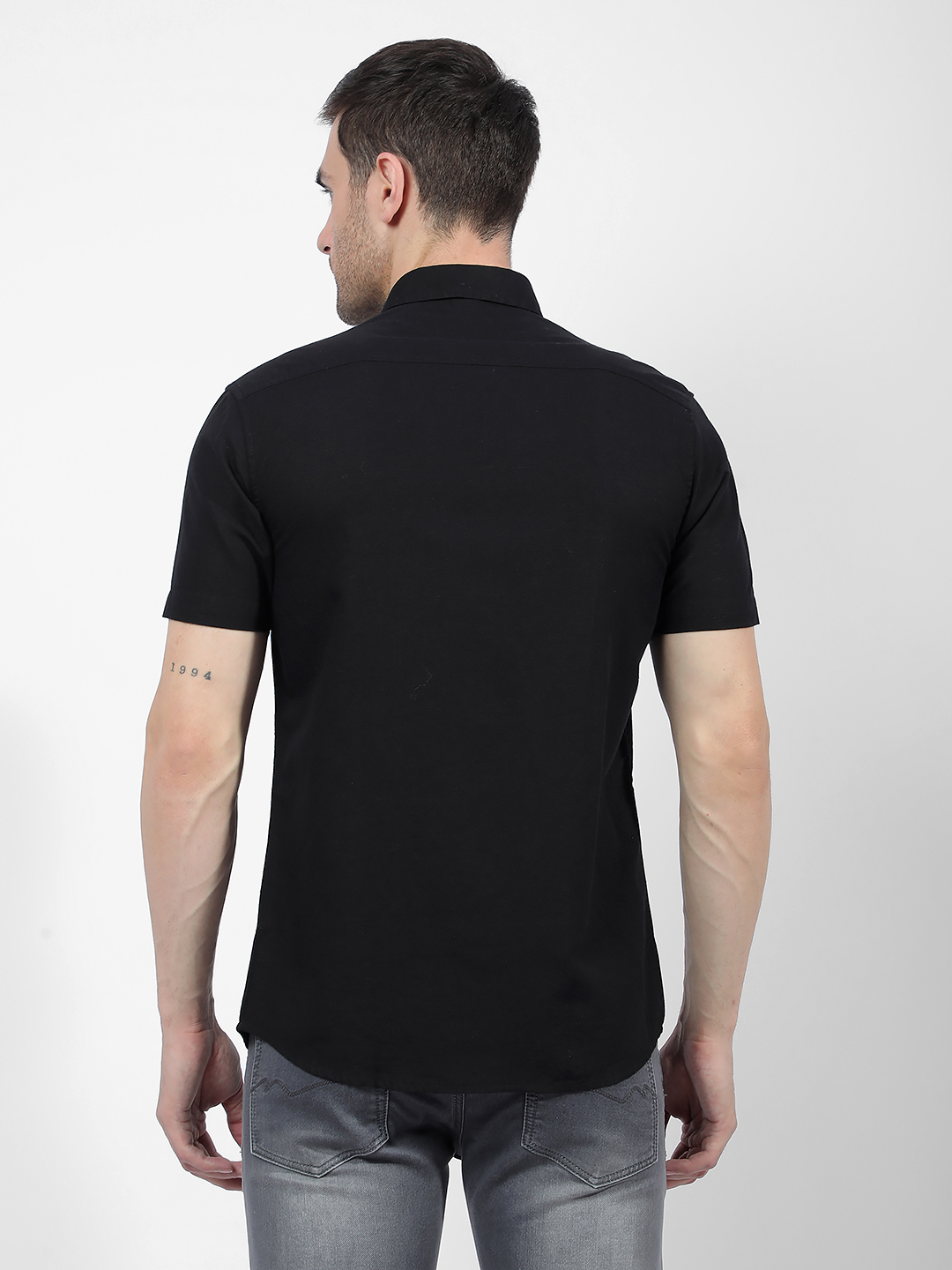 Numero Uno Men Solid Black Shirt